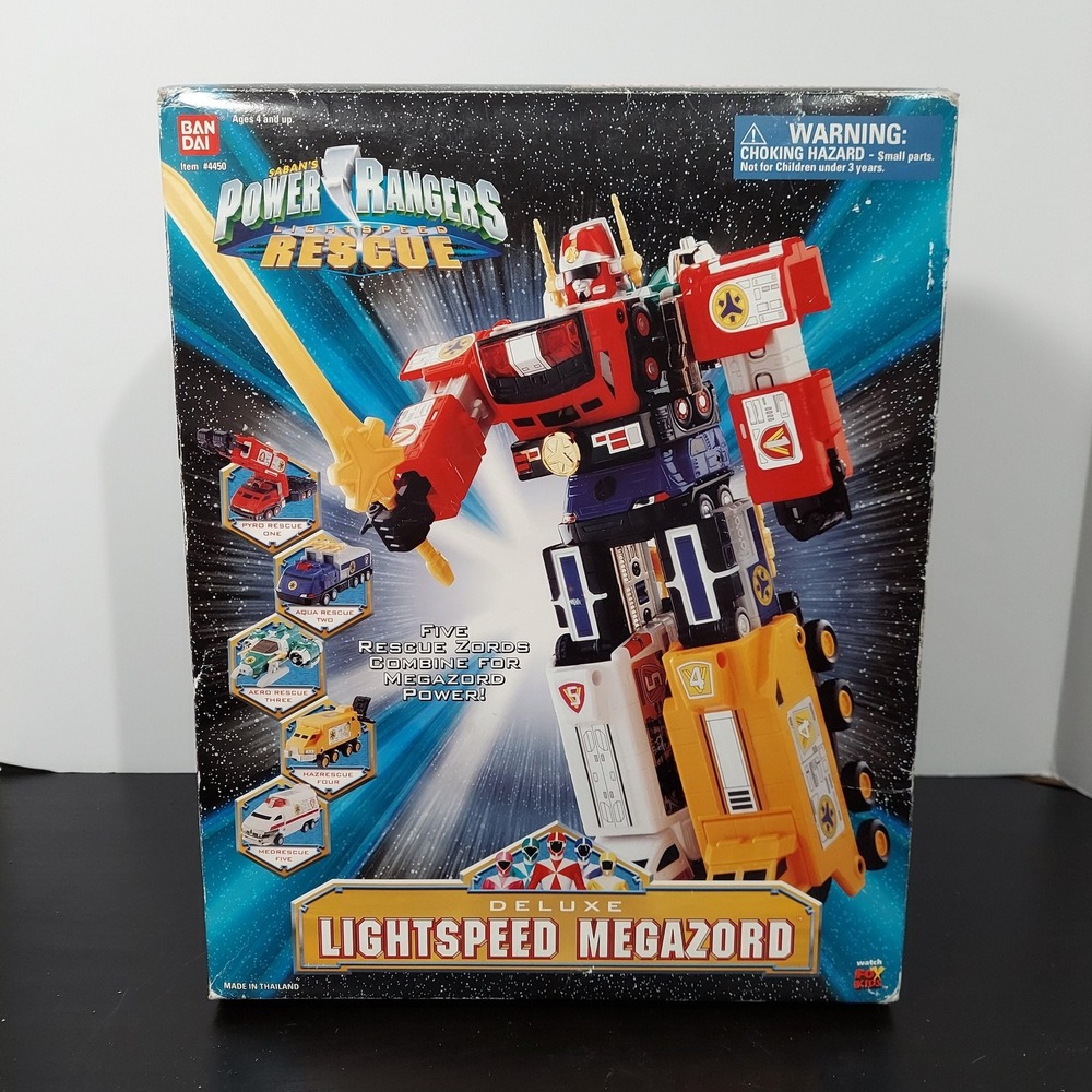 Vintage Power Rangers Lightspeed Rescue Deluxe Max Lightspeed Megazord 2000